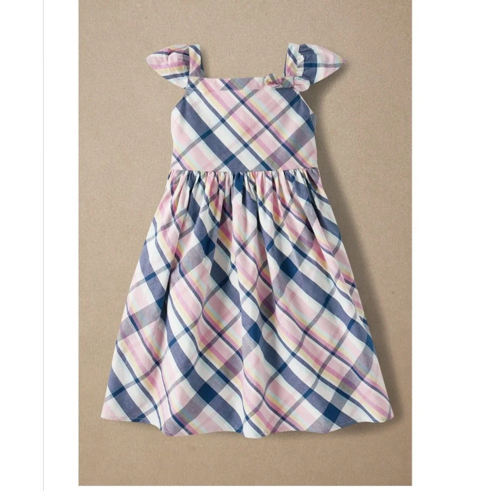 NWT Gymboree Girls Plaid Poplin Tiered Dress Size 8 Holiday Party School Outfit